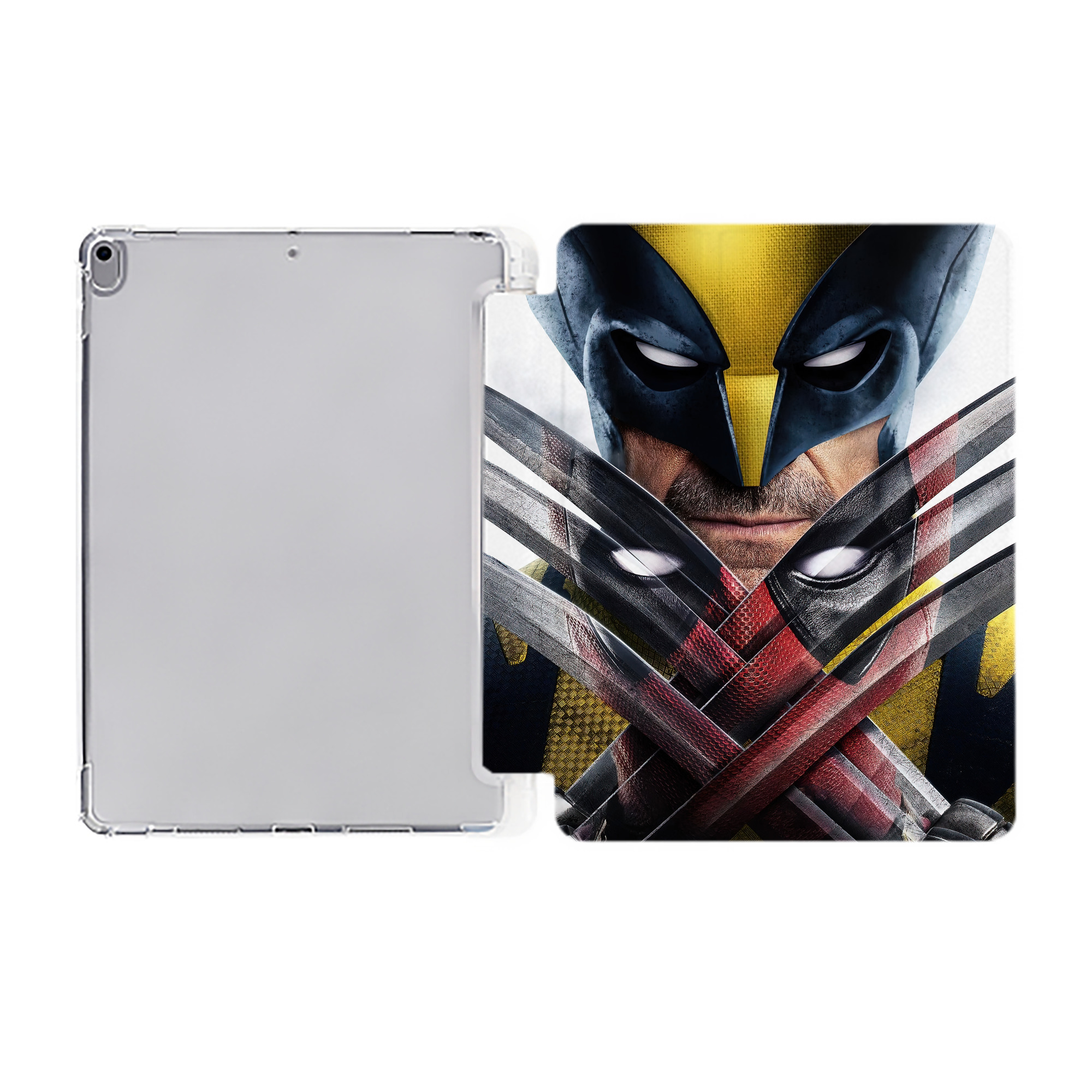 （画像用） Deadpool デッドプール IPad ケース ペン収納付き 三つ折りスタンド PUレザー×シリコン 対応機種9.5/10.5/10.9インチ